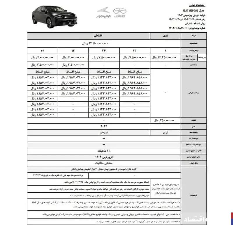 شرایط فروش کرمان موتور امروز ۱۳ بهمن ۱۴۰۳ اعلام شد+ جزئیات