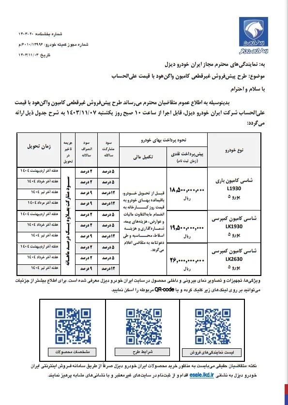 آغاز فروش ۳ محصول ایران خودرو از فردا