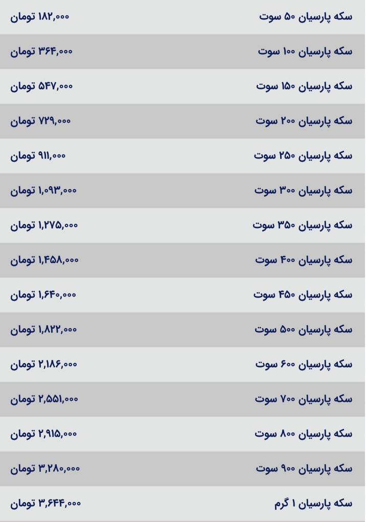 سکه پارسیان ۲۱ شهریور