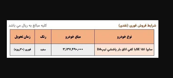 آغاز ثبت نام بدون قرعه کشی سایپا آبان ۱۴۰۳ / تحویل ۳۰ روزه + لینک سایت