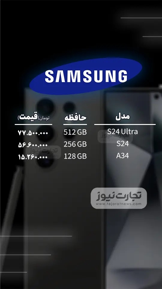 قیمت گوشی موبایل امروز یکشنبه ۶ آبان ۱۴۰۳ + جدول