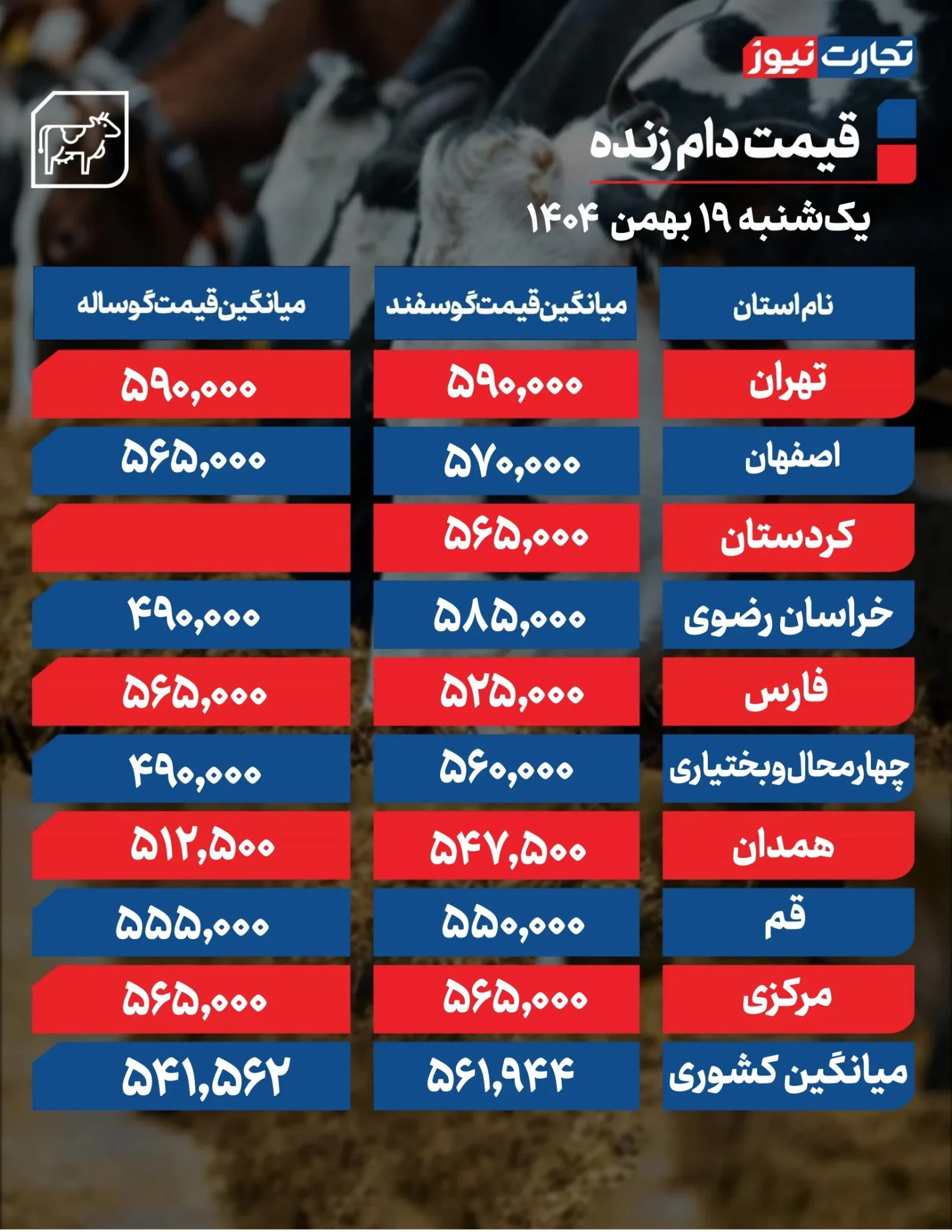 بازار دام ایستاد؛ گوسفند و گوساله بدون تغییر قیمت