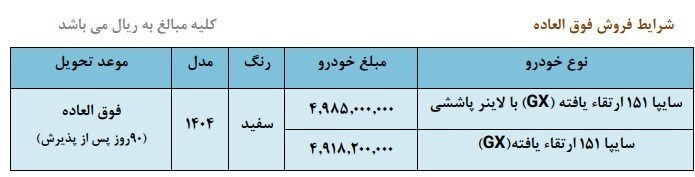 فروش فوری وانت سایپا 151 با قیمت جدید+جدول فروش فوری وانت سایپا 151 با قیمت جدید+جدول
